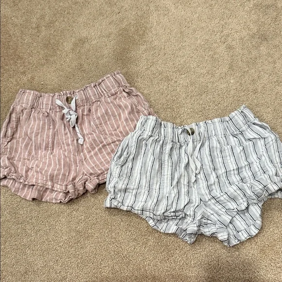 Streetwear Society Pink and Gray Striped Athletic Shorts - Picture 1 of 1